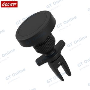 Support Smartphone Magnétique pour Voiture d-power Z4008 (Grille d'Aération) Noir