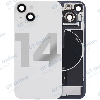 Vitre arrière pour Apple iPhone 14 (origine d'occasion — grade A, lumière stellaire)