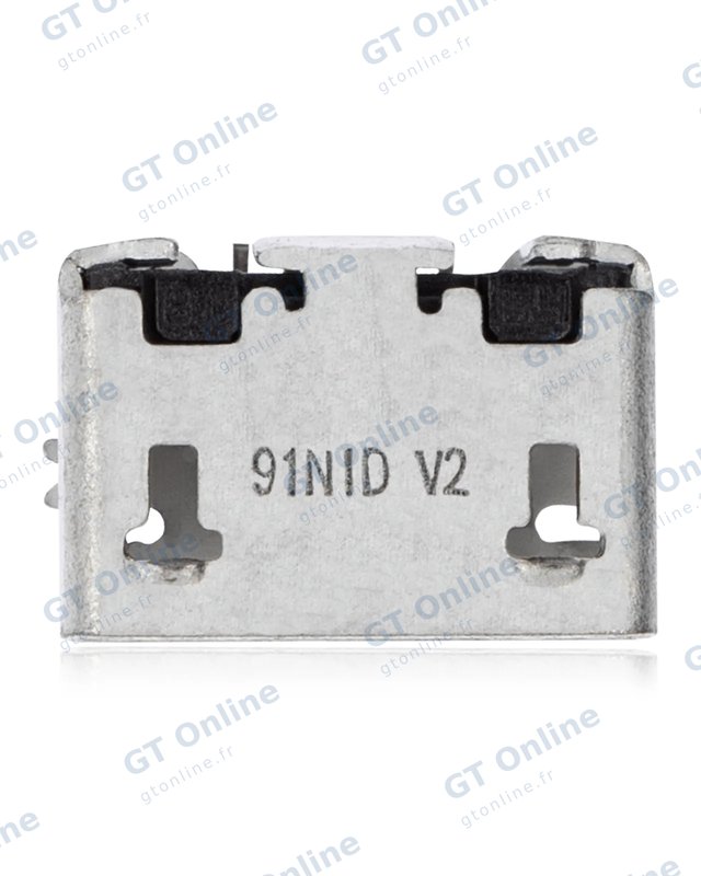 Connecteur de charge à souder — format Micro B, 5 broches, 2 points de fixation (C044)