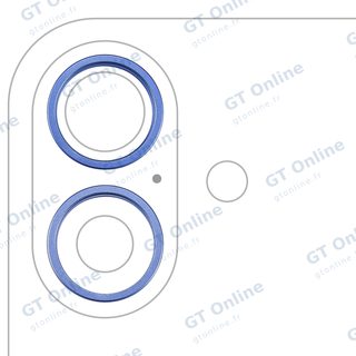 Anneau de contour de caméra arrière pour Apple iPhone 16 / 16 Plus (lot de 2, bleu outremer, lot de 10)