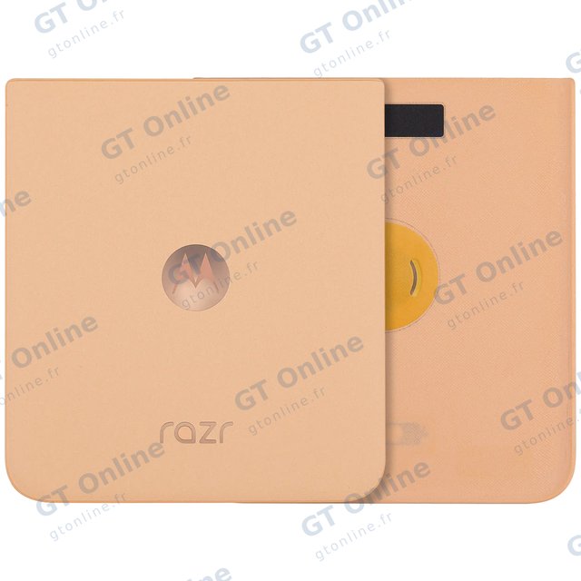 Vitre arrière pour Motorola Razr Plus / Razr 50 Ultra (XT2451 / 2024) / Razr Plus 2025 (XT2557 / 2025) (premium, Peach Fuzz)