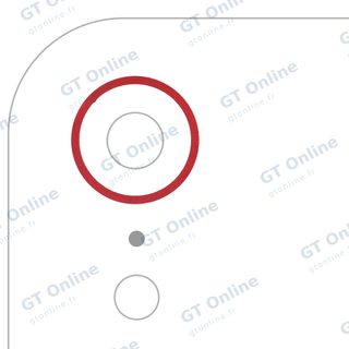 Anneau de contour de caméra arrière pour Apple iPhone XR (rouge, lot de 10)