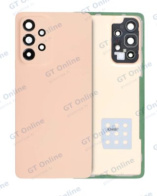 Vitre arrière pour Samsung Galaxy A53 5G (A536 / 2022) (pack service origine, pêche)