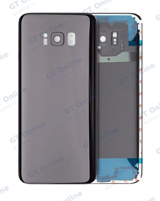 Vitre arrière pour Samsung Galaxy S8 Plus (sans logo, compatible premium, noir minuit)
