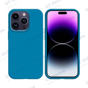 Coque Silicone Compatible pour Apple iPhone 14 Pro Max (#16) Bleu Ciel