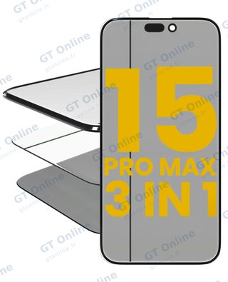 Vitre d’écran avec OCA pour Apple iPhone 15 Pro Max (OCA Master, lot de 2)