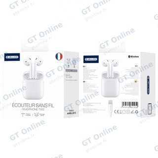 Écouteurs sans fil Bluetooth intra-auriculaires JELLICO AirBlue C — blanc