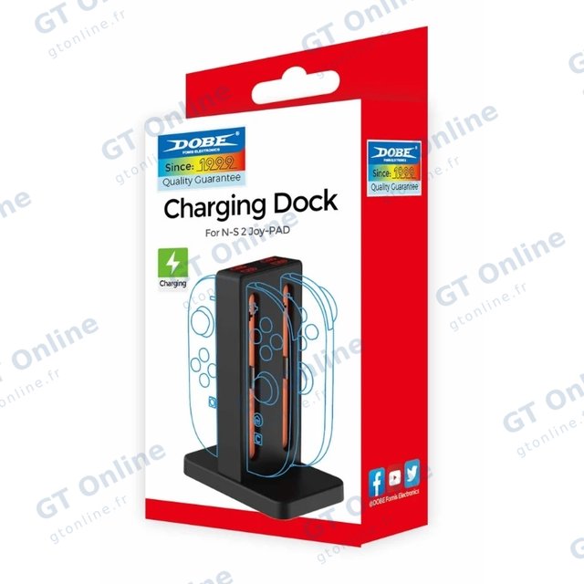 Station de charge 4 manettes Joy-Con pour Nintendo Switch 2 DOBE TNS-3192B — noir