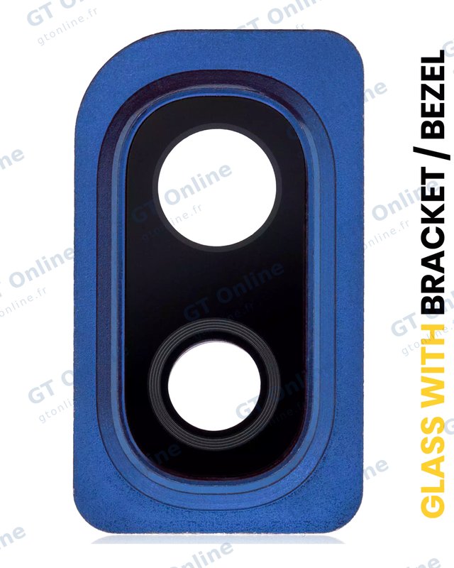 Lentille de caméra arrière avec support et anneau pour Samsung Galaxy A10 (A105 / 2019) (bleu)
