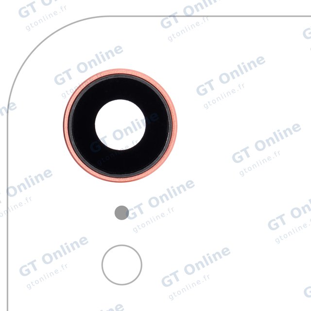 Lentille de caméra arrière avec support et anneau pour Apple iPhone XR (Real Sapphire, premium, Coral, lot de 10)