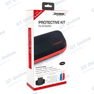 Kit d’accessoires pour Nintendo Switch (housse de rangement, coque silicone, film, capuchons) DOBE TNS-1749