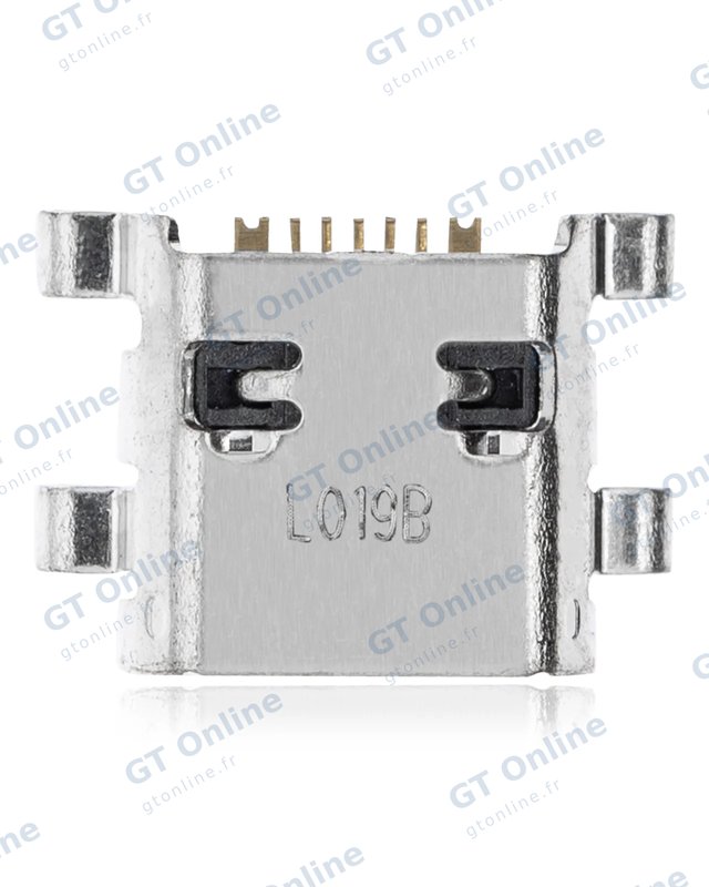 Connecteur de charge à souder — format Micro B, 7 broches, 4 points de fixation (C221)