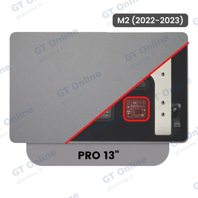 Pavé tactile pour Apple MacBook Pro 13" A2338 (2022-2023) (M2) (origine, gris sidéral)