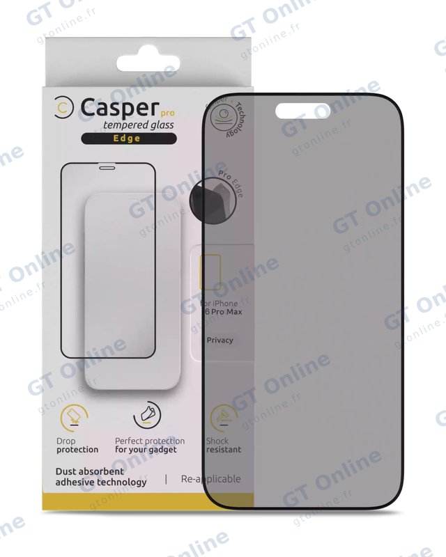 Verre trempé pour iPhone 16 Pro Max / 17 Pro Max (blister, Privacy)
