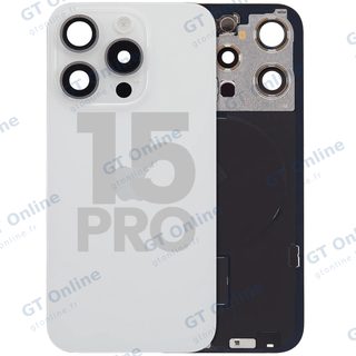 Vitre arrière pour Apple iPhone 15 Pro (origine d'occasion — grade A, White Titanium)