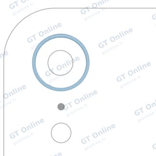 Anneau de contour de caméra arrière pour Apple iPhone XR (bleu, lot de 10)