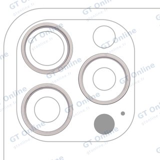 Anneau de contour de caméra arrière pour Apple iPhone 16 Pro / 16 Pro Max (lot de 3, titane blanc, lot de 10)