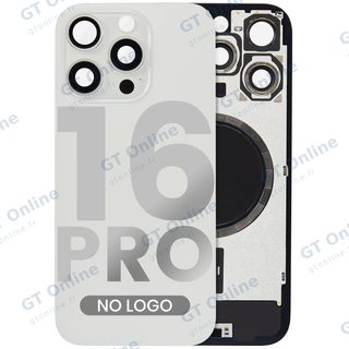 Vitre arrière pour Apple iPhone 16 Pro (sans logo, compatible, White Titanium) — réf. 107082546334