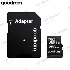 Carte Mémoire Goodram 256GB Class 10 UHS-I + Adaptateur SD CARD M1AA-2560R12