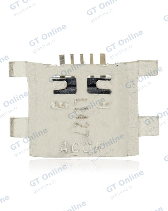 Connecteur de charge à souder — format Micro B, 5 broches, 4 points de fixation (C398)