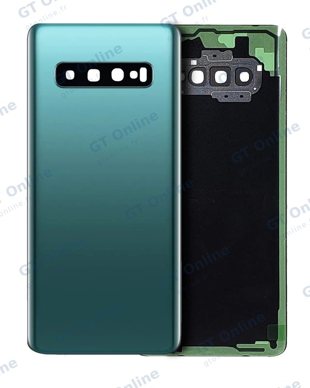 Vitre arrière pour Samsung Galaxy S10 Plus (sans logo, compatible premium, Prism Green)