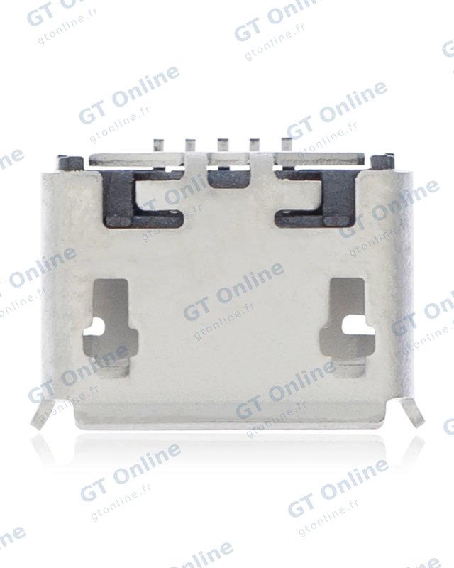 Connecteur de charge à souder — format Micro B, 5 broches, 4 points de fixation (C154)