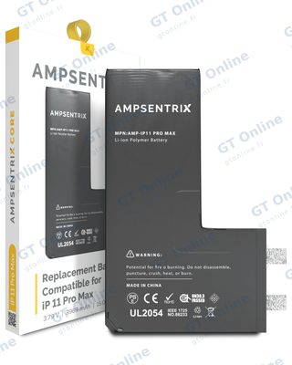 Cellule de batterie nue à souder pour Apple iPhone 11 Pro Max (soudure par points requise, AmpSentrix Core) — réf. 107082073361