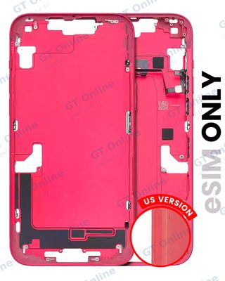 Châssis pour Apple iPhone 14 Plus (version US, origine d'occasion — grade B, rouge)