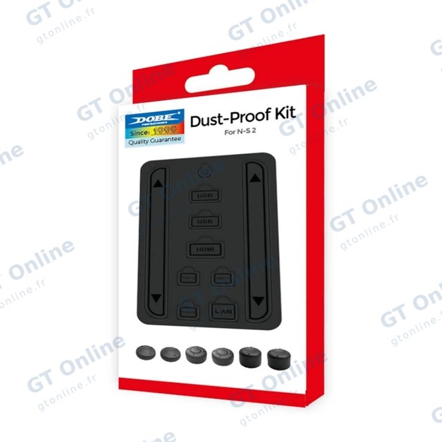 Kit de bouchons anti-poussière pour Nintendo Switch 2 DOBE TNS-5165 — noir