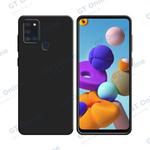 Coque Silicone Compatible pour Samsung Galaxy A21S A217F (#3) Noir