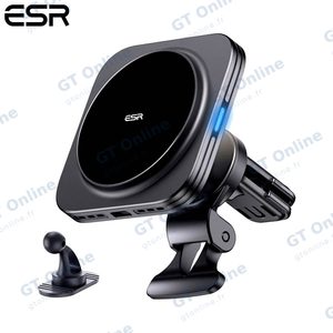 Support Smartphone Chargeur à Induction pour Voiture ESR Qi2 15W (HaloLock) Noir