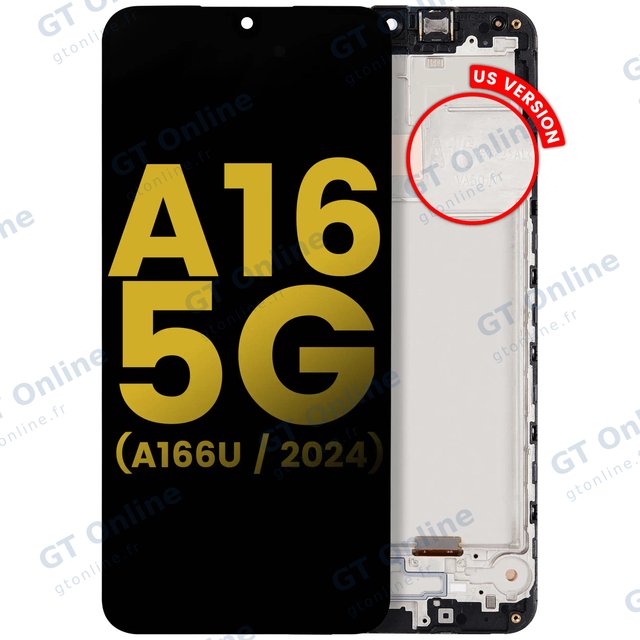 Écran OLED avec châssis pour Samsung Galaxy A16 5G (A166U / 2024) (version US, reconditionné, toutes couleurs)