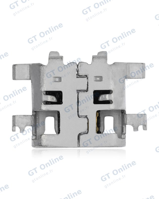 Connecteur de charge à souder — format Micro B, 5 broches, 6 points de fixation (C293)