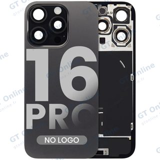 Vitre arrière pour Apple iPhone 16 Pro (sans logo, compatible, titane noir) — réf. 107082113896