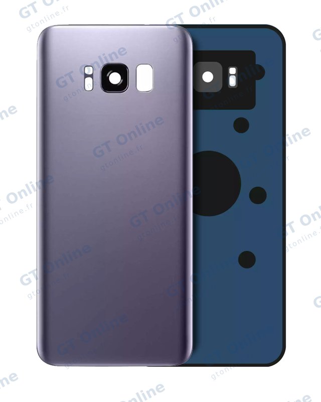 Vitre arrière pour Samsung Galaxy S8 (sans logo, compatible premium, Orchid Gray)