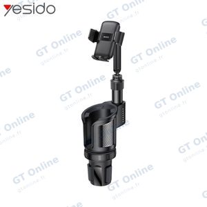 Support Smartphone pour Voiture avec Porte Gobelet Yesido C273 Noir