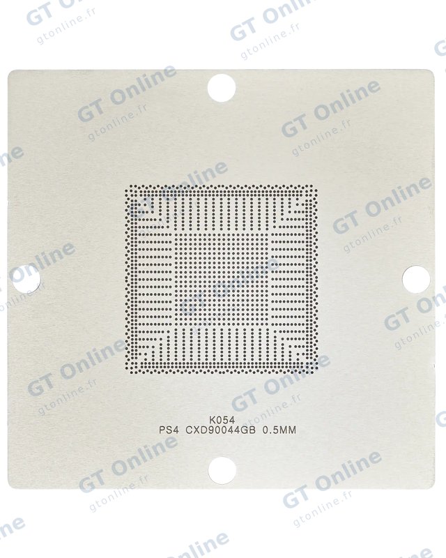 Pochoir de rebillage BGA southbridge / GPU CXD90044GB pour Sony PlayStation 4 (0,5 mm)