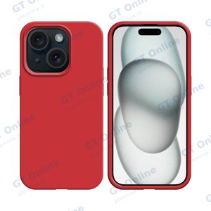 Coque Silicone Compatible pour Apple iPhone 15 (#14) Rouge