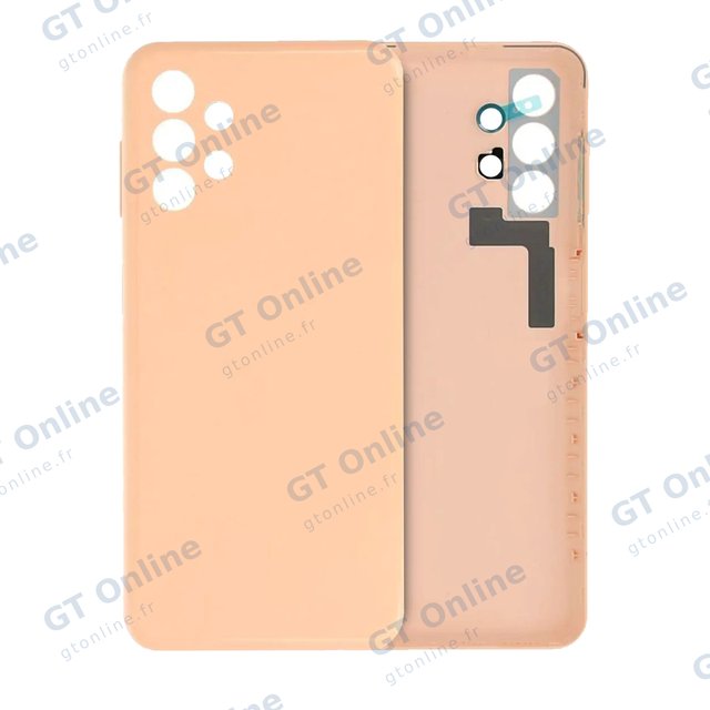 Vitre arrière pour Samsung Galaxy A13 4G (A135 / 2022) (pack service origine, Peach)