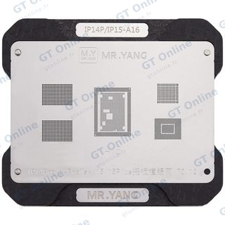 Pochoir de transfert de carte et plateforme de cadre intermédiaire M.Y A16 — iPhone 14 Pro / 14 Pro Max / 15 / 15 Plus