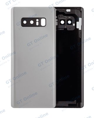Vitre arrière pour Samsung Galaxy Note 8 (sans logo, compatible premium, argent)