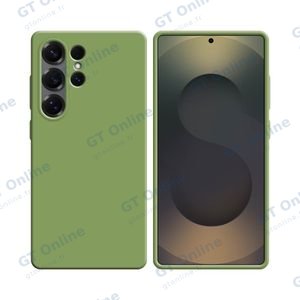 Coque Silicone Compatible pour Samsung Galaxy S25 Ultra S938 (#19) Vert