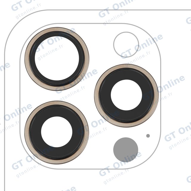 Lentille de caméra arrière avec support et anneau pour Apple iPhone 15 Pro Max (lot de 3, premium, titane naturel)