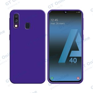 Coque Silicone Compatible pour Samsung Galaxy A40 A405 (#7) Mauve