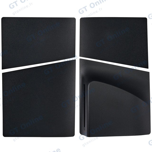 Façades haut et bas pour Sony PlayStation 5 Slim avec lecteur (noir)