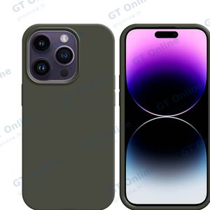 Coque Silicone Compatible pour Apple iPhone 14 Pro Max (#34) Gris Foncé