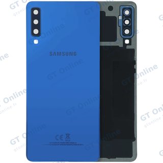 Vitre arrière pour Samsung Galaxy A7 (A750) (pack service origine, bleu)