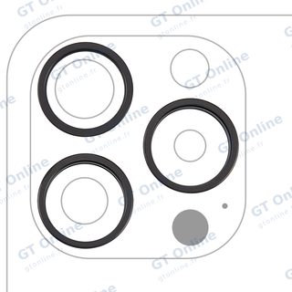 Anneau de contour de caméra arrière pour Apple iPhone 15 Pro (lot de 3, titane noir, lot de 10)