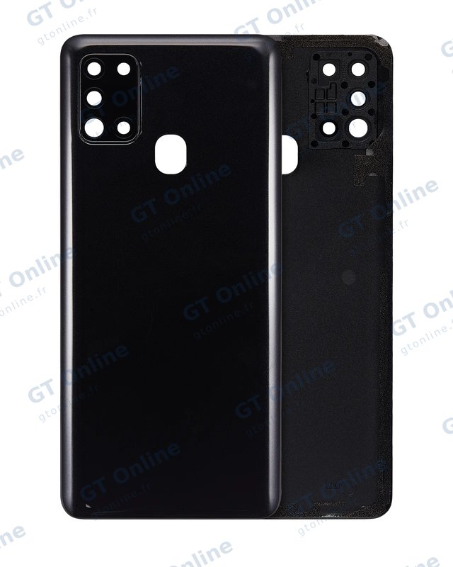 Vitre arrière pour Samsung Galaxy A21s (A217 / 2020) (pack service origine, noir)