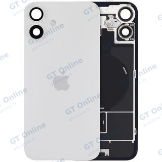 Vitre arrière avec MagSafe, NFC et nappe flash pour Apple iPhone 16 plus (UK / EU Version, origine, blanc)
